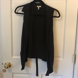 Joie black silk vest